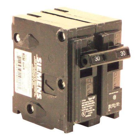 SIEMENS Circuit Breaker, QP Series 30A, 2 Pole, 120/240V AC Q230U
